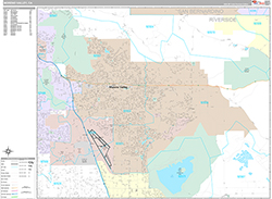 Moreno Valley Wall Map Premium Style 2026